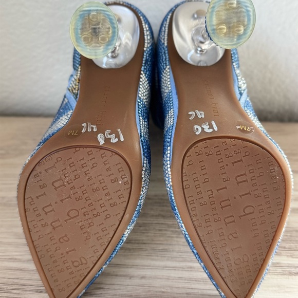 Giani Bini Elegant Blue and White Heeled Boots. Size 7 - Picture 9 of 11